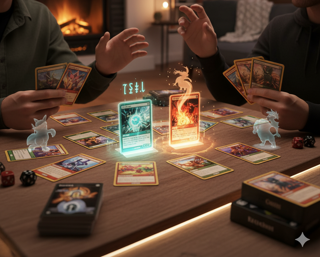 people playing pokemon card game